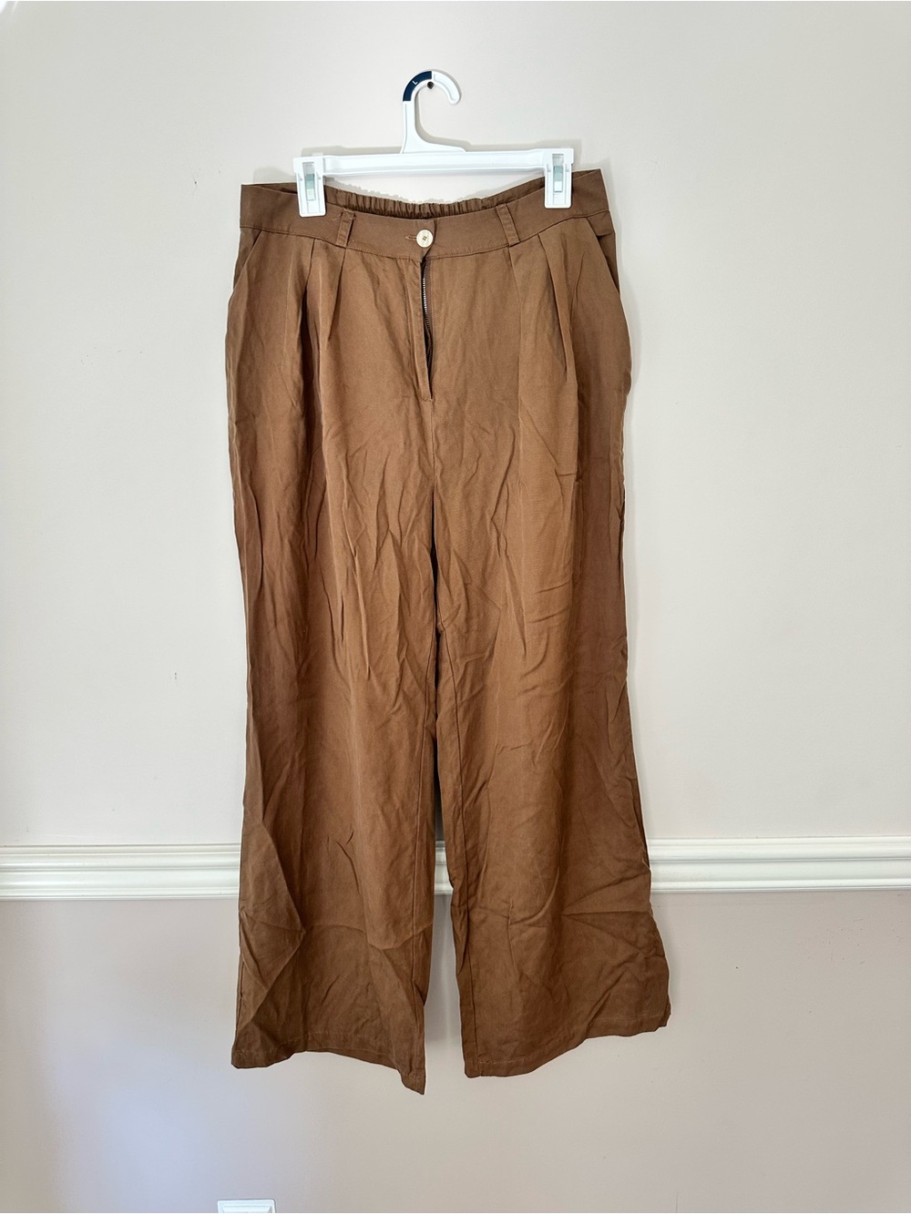 Classic Brown Wide-Leg Men’s Pants
